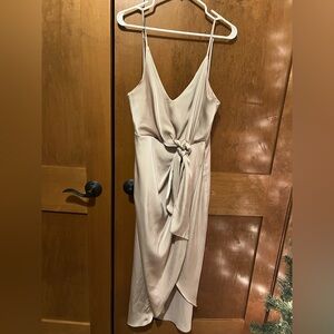 SHEIN Cream High Low Dress